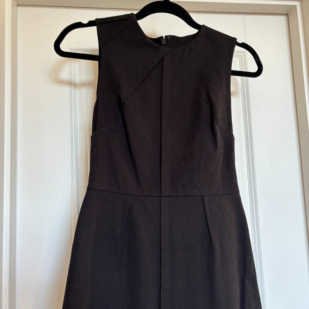 Banana Republic black midi work dress